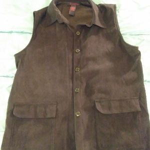 Denim & Company Brown Vest